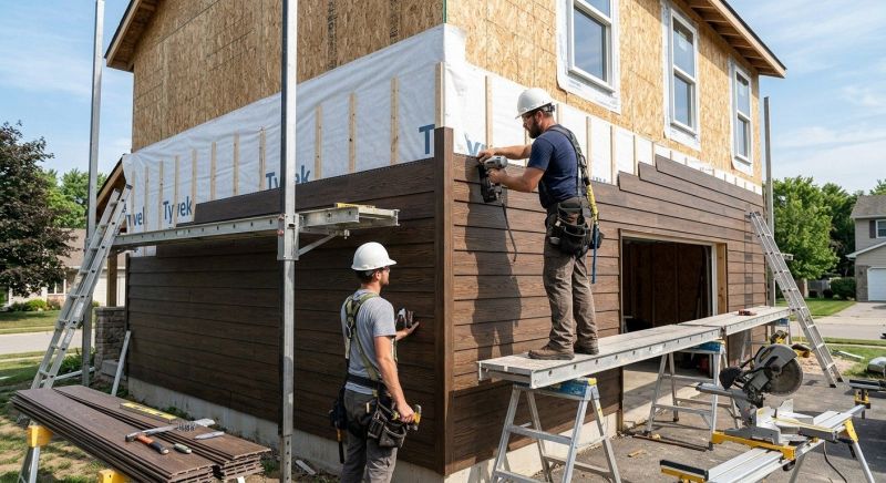 Faux Wood Siding Installation in Bristol, RI