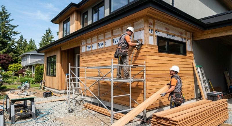 Faux Wood Siding Installation in Johnston, RI