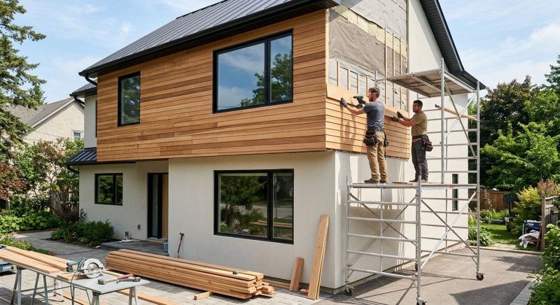 Faux Wood Siding Installation in Tiverton, RI