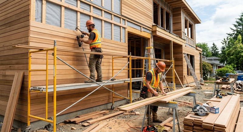 Wood Cladding Installation in Jamestown, RI